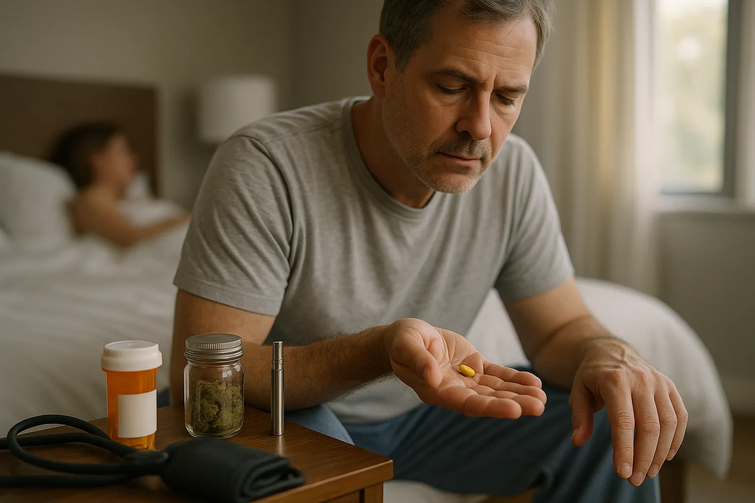 Cialis and cannabis interaction concept