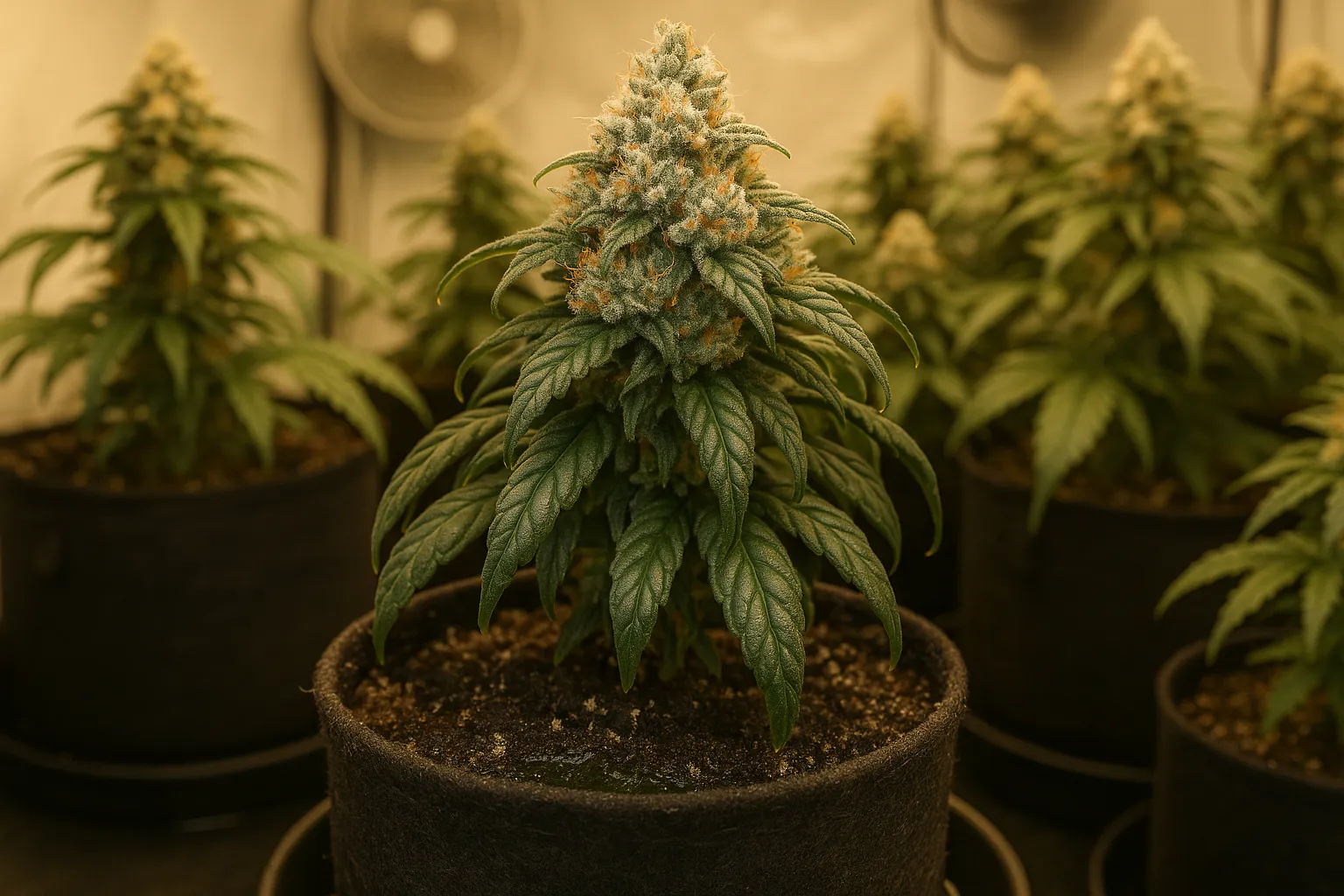 Signs of overwatering during flowering stage in cannabis plants