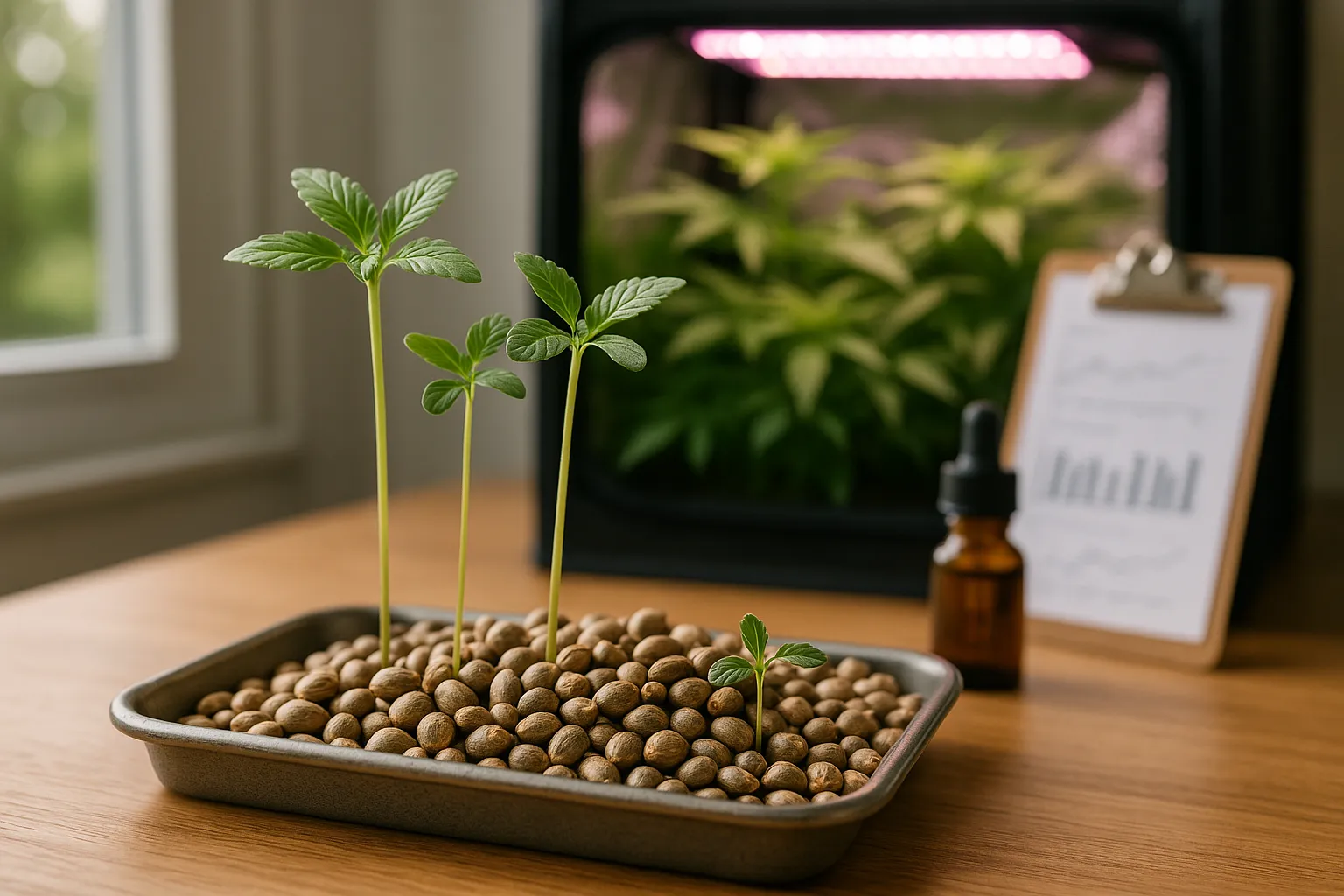 Pure CBD seeds close-up