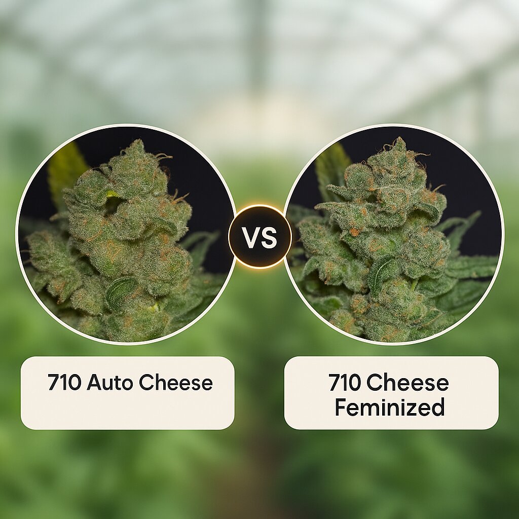 710 Auto Cheese (z710 Genetics) vs 710 Cheese (z710 Genetics) cannabis seeds comparison