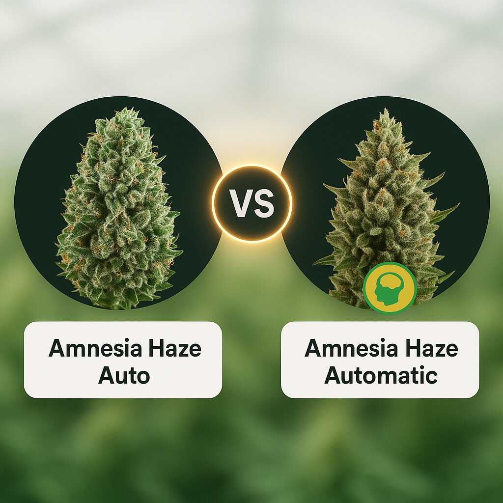 Amnesia Haze Auto (Vision Seeds) vs Amnesia Haze Automatic (Royal Queen Seeds) cannabis seeds comparison