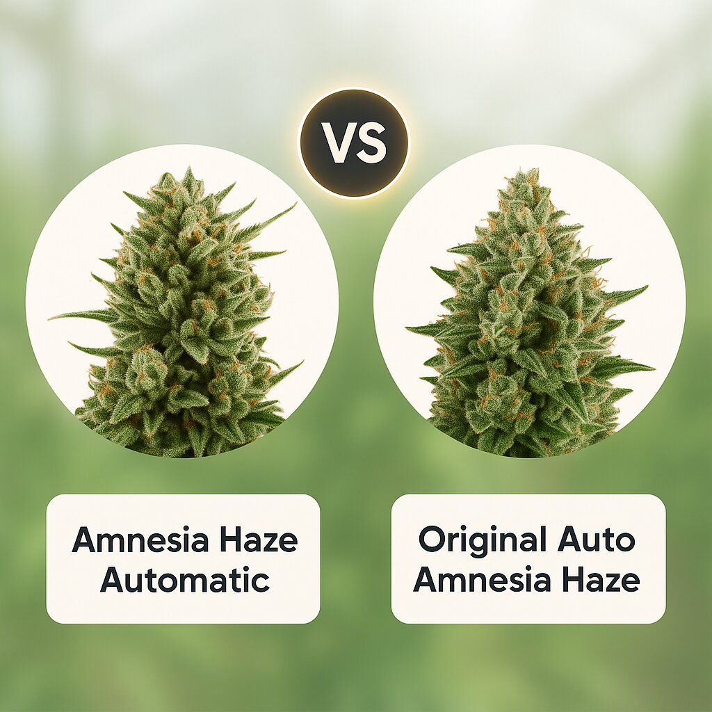 Amnesia Haze Automatic (Royal Queen Seeds) vs Original Auto Amnesia Haze (FastBuds) cannabis seeds comparison