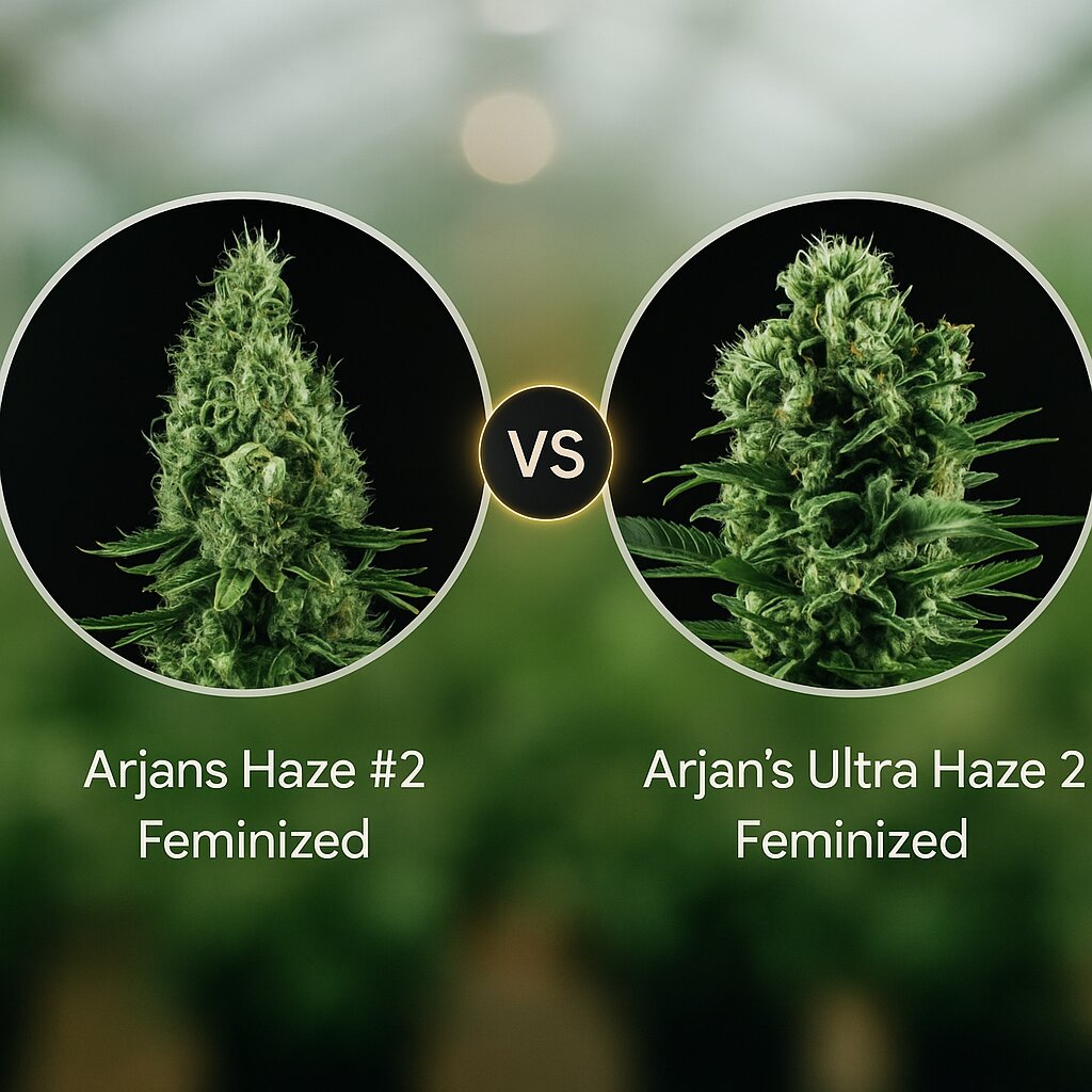 Arjans Haze #2 (Greenhouse Seed Co) vs Arjan's Ultra Haze 2 (Greenhouse Seed Co) cannabis seeds comparison