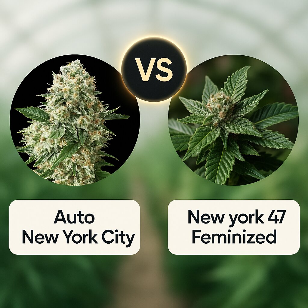 Auto New York City (Pyramid Seeds) vs New york 47 (World of Seeds) cannabis seeds comparison