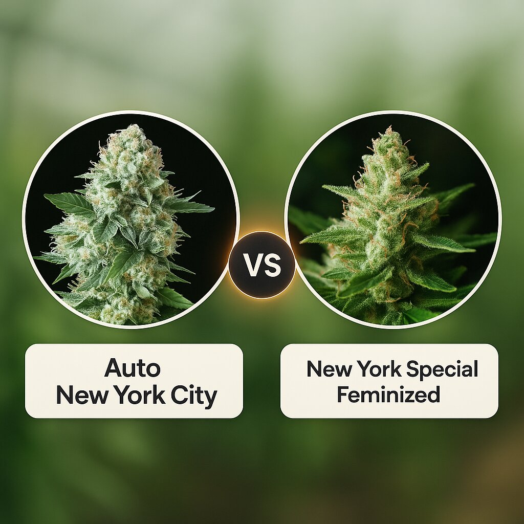 Auto New York City (Pyramid Seeds) vs New York Special (World of Seeds) cannabis seeds comparison