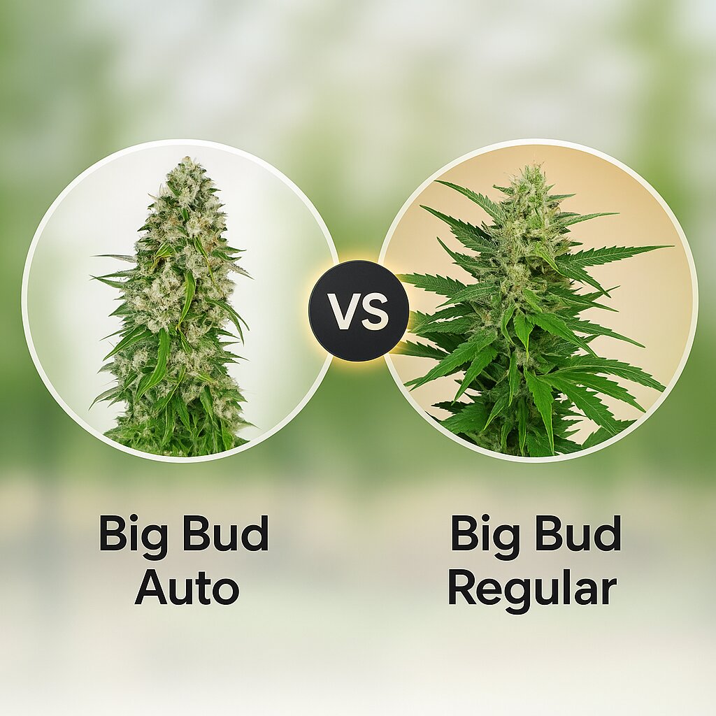 Big Bud Auto (Sensi Seeds) vs Big Bud (Sensi Seeds) cannabis seeds comparison