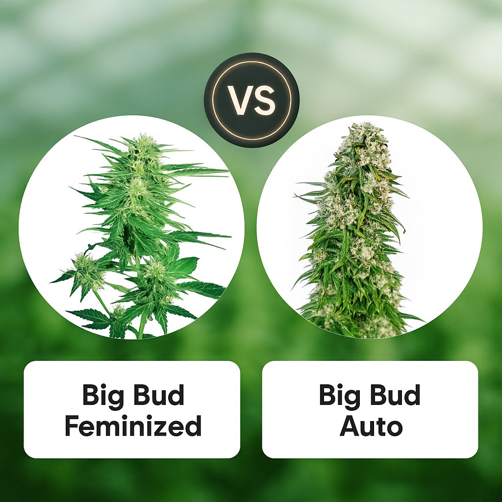 Big Bud (Sensi Seeds) vs Big Bud Auto (Sensi Seeds) Cannabis seeds comparison