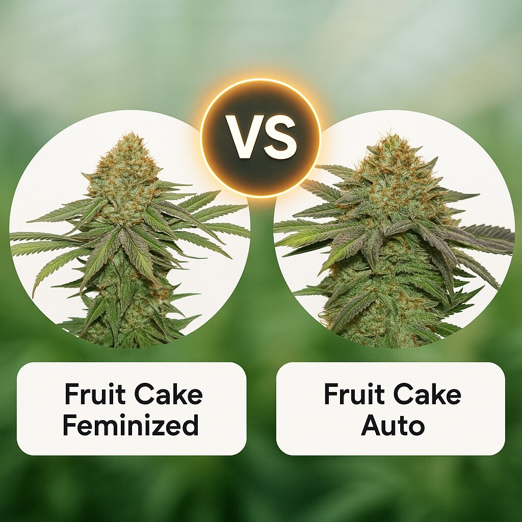 Fruit Cake (Seed Stockers) vs Fruit Cake Auto (Seed Stockers) cannabis seeds comparison