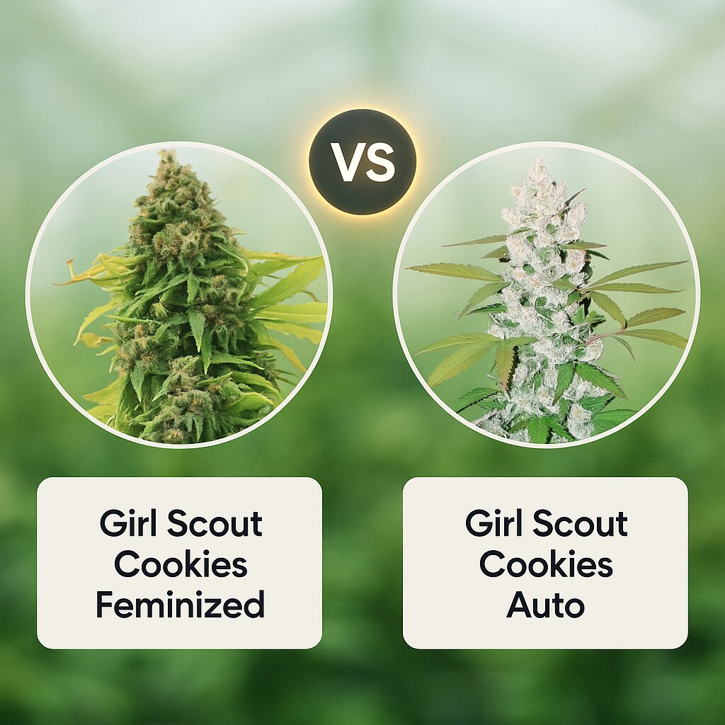 Girl Scout Cookies (Cali Weed) vs Girl Scout Cookies Auto (FastBuds) cannabis seeds comparison