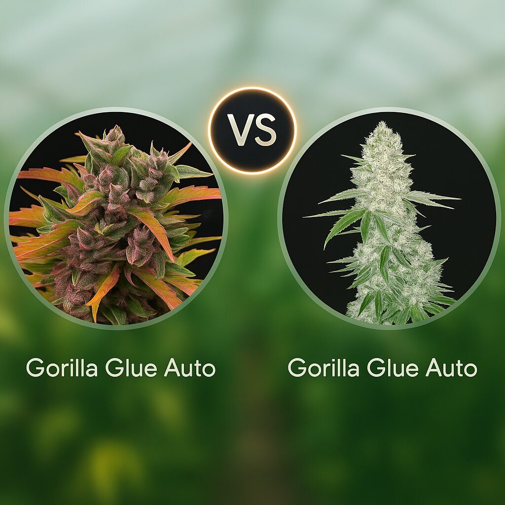 Gorilla Glue Auto (Barneys Farm) vs Gorilla Glue Auto (FastBuds) cannabis seeds comparison