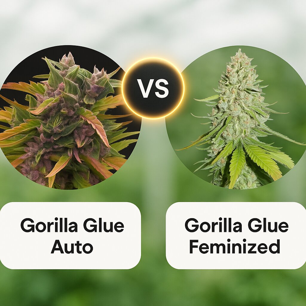 Gorilla Glue Auto (Barneys Farm) vs Gorilla Glue (Seed Stockers) cannabis seeds comparison