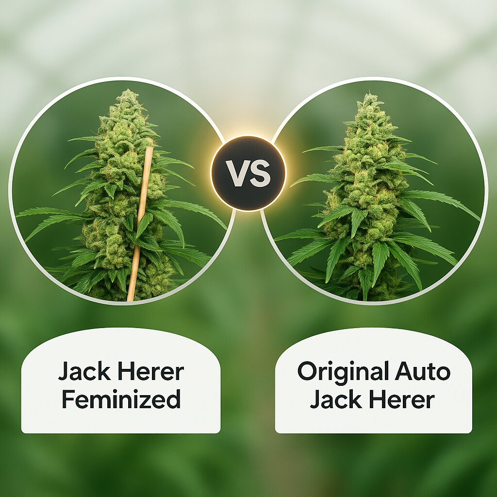 Jack Herer (Bulldog Seeds) vs Original Auto Jack Herer (FastBuds) cannabis seeds comparison