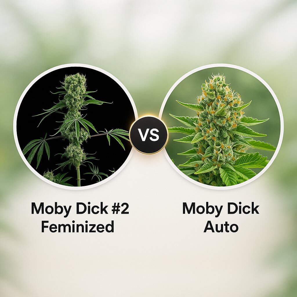 Moby Dick #2 (DinaFem Seeds) vs Moby Dick Auto (DinaFem Seeds) cannabis seeds comparison