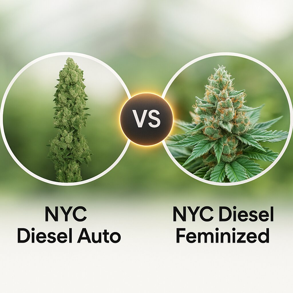 NYC Diesel Auto (Barneys Farm) vs NYC Diesel (Soma Seeds) cannabis seeds comparison
