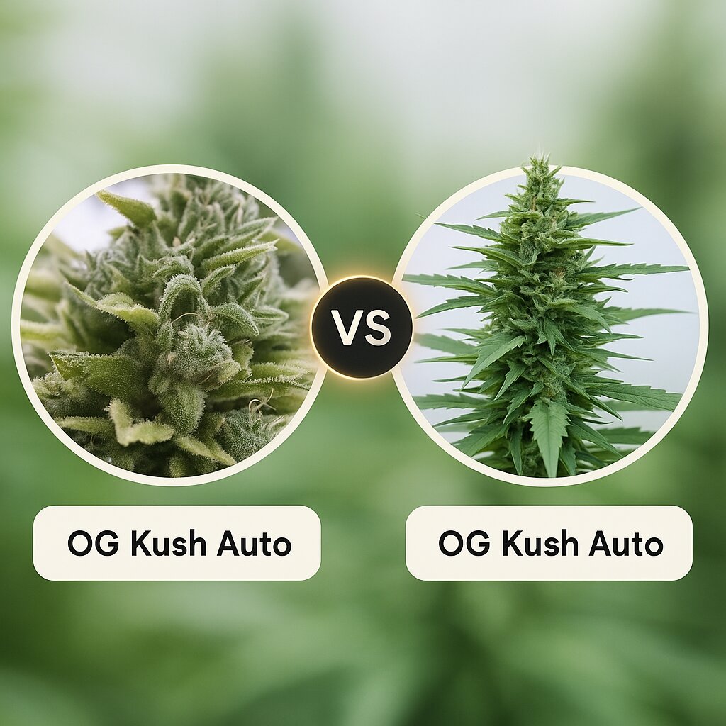 OG Kush Auto (Humboldt Seed Organization) vs OG Kush Auto (Dr Krippling) cannabis seeds comparison