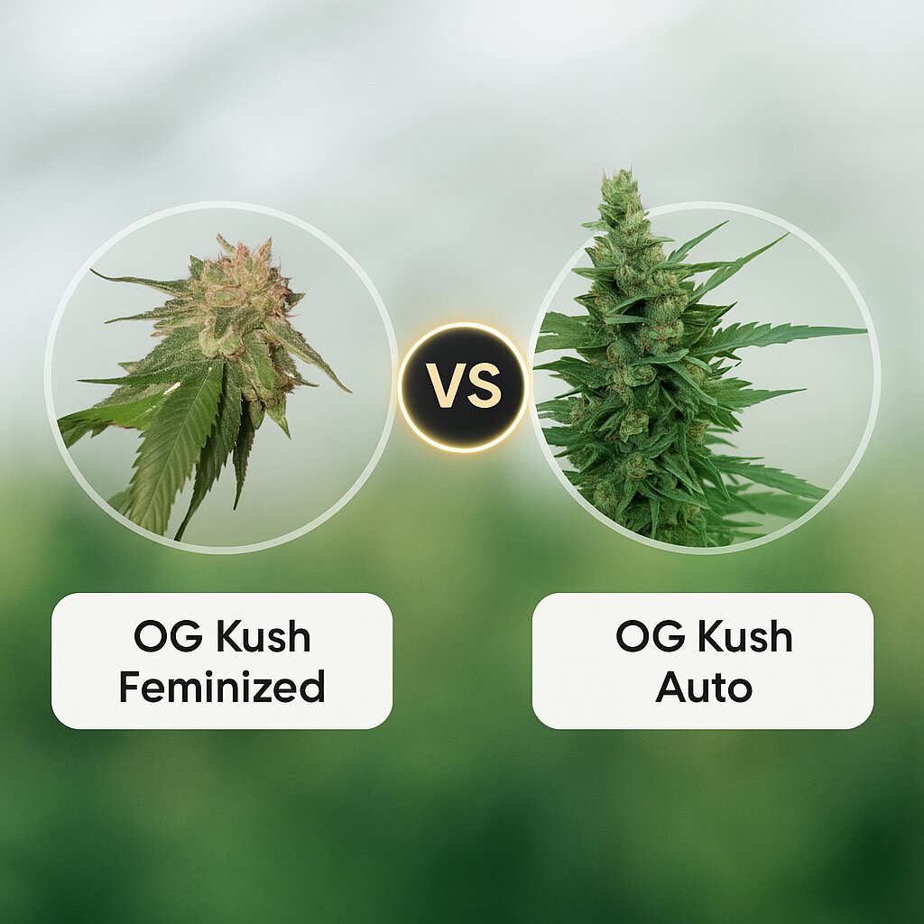 OG Kush (Reserva Privada) vs OG Kush Auto (Dr Krippling) cannabis seeds comparison