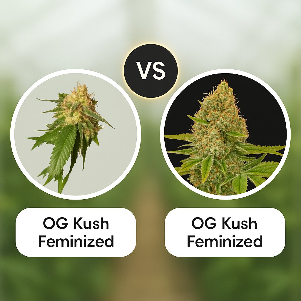OG Kush (Reserva Privada) vs OG Kush (DinaFem Seeds) cannabis seeds comparison
