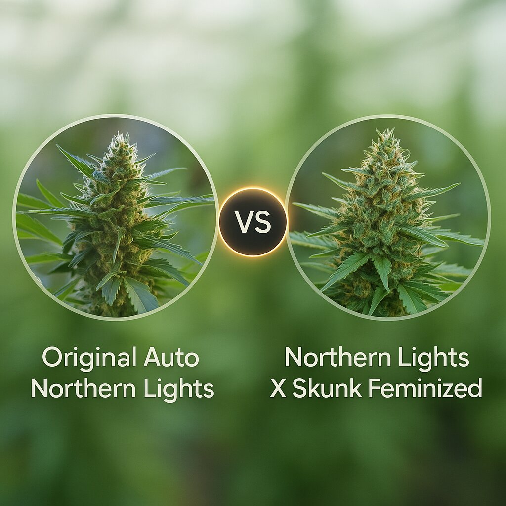 Original Auto Northern Lights (FastBuds) vs Northern Lights X Skunk (G13 Labs) cannabis seeds comparison