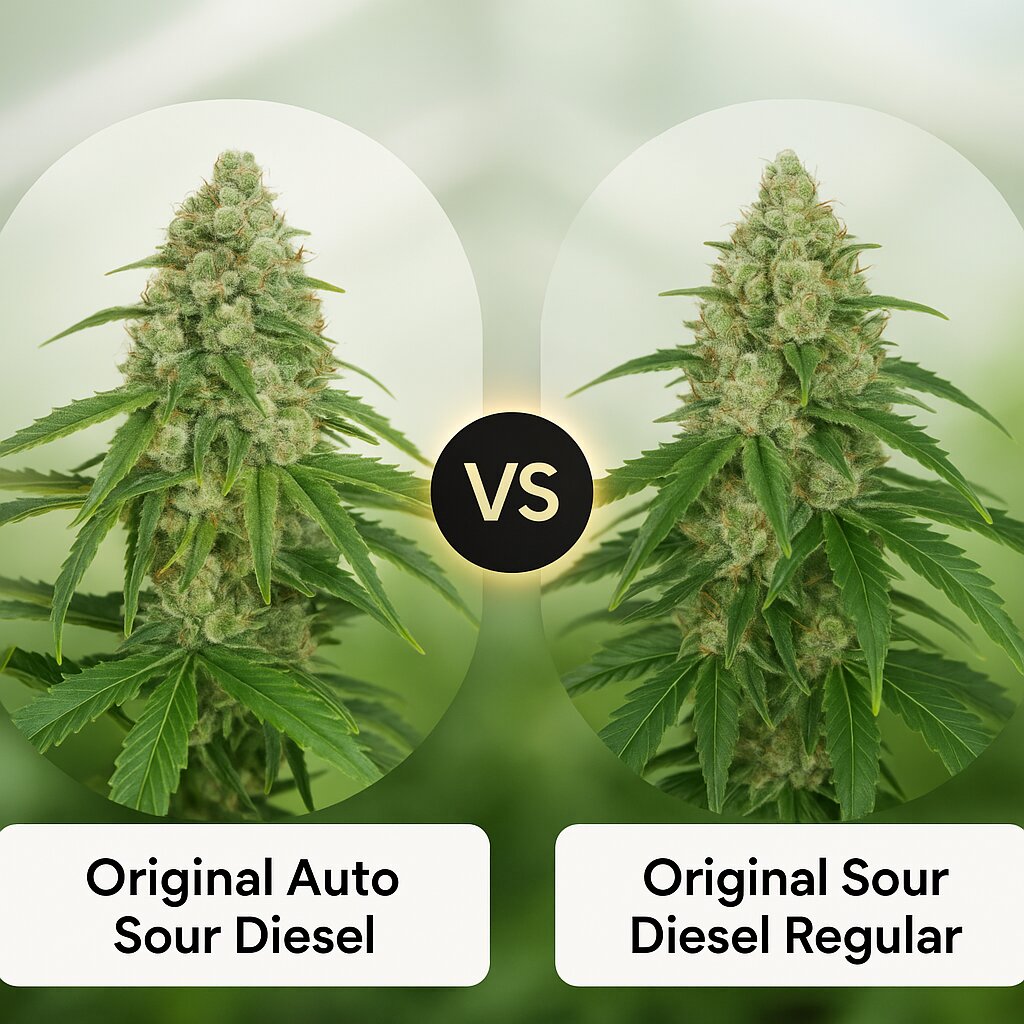 Original Auto Sour Diesel (FastBuds) vs Original Sour Diesel Regular  (Cali Weed) cannabis seeds comparison