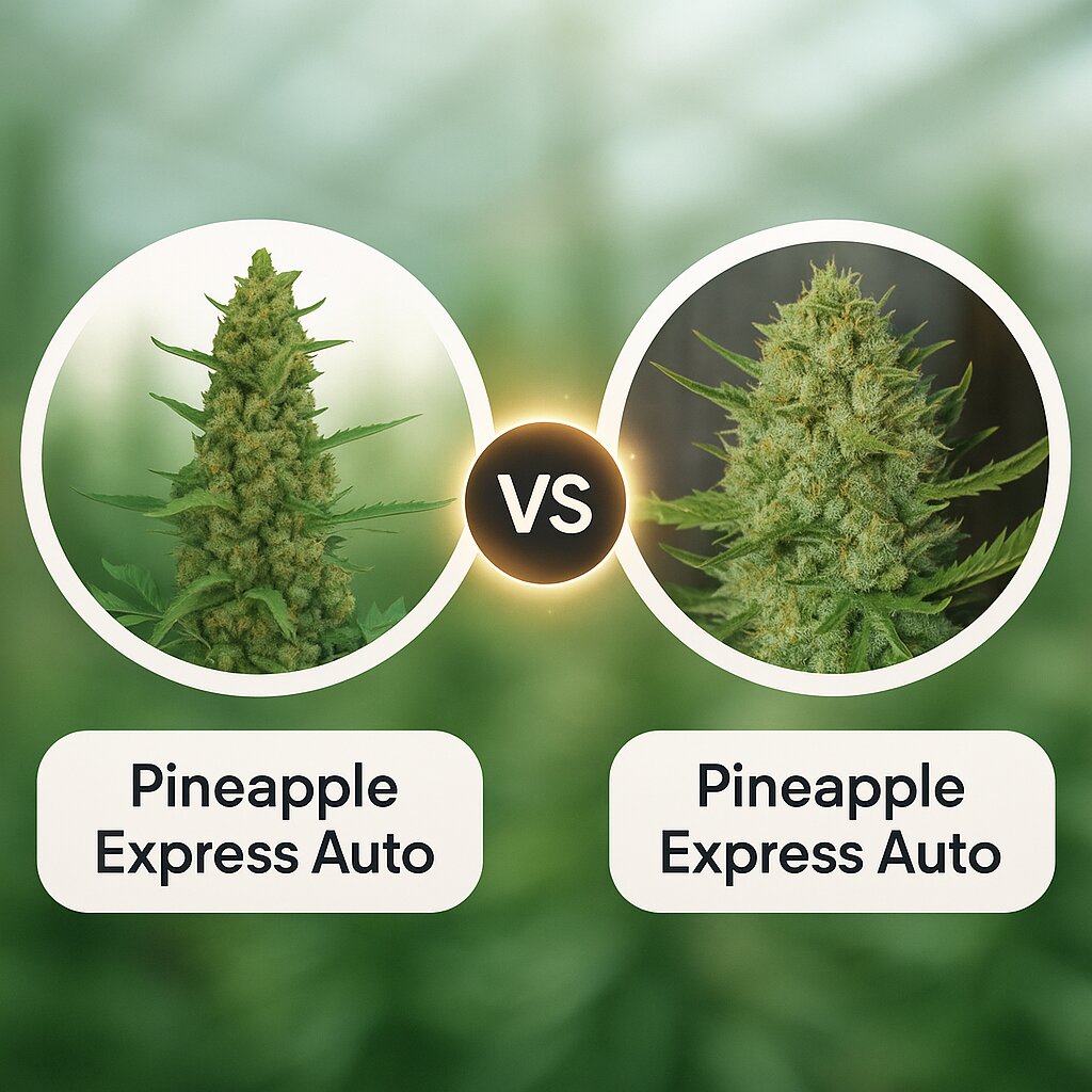 Pineapple Express Auto (Barneys Farm) vs Pineapple Express Auto (FastBuds) cannabis seeds comparison