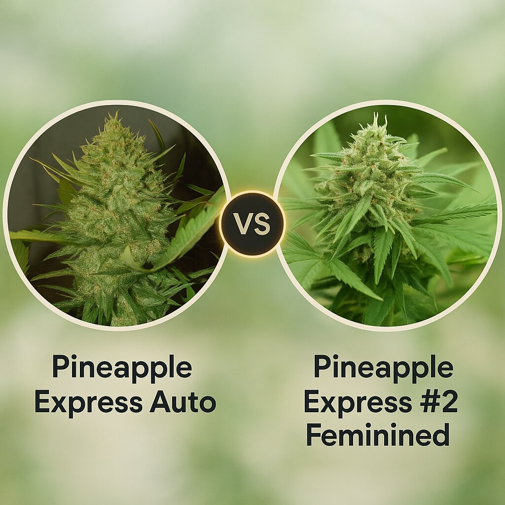 Pineapple Express Auto (FastBuds) vs Pineapple Express #2 (G13 Labs) cannabis seeds comparison