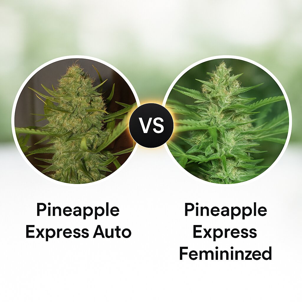 Pineapple Express Auto (FastBuds) vs Pineapple Express (G13 Labs) cannabis seeds comparison