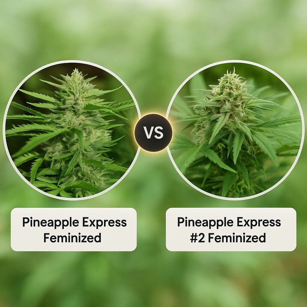 Pineapple Express (G13 Labs) vs Pineapple Express #2 (G13 Labs) cannabis seeds comparison