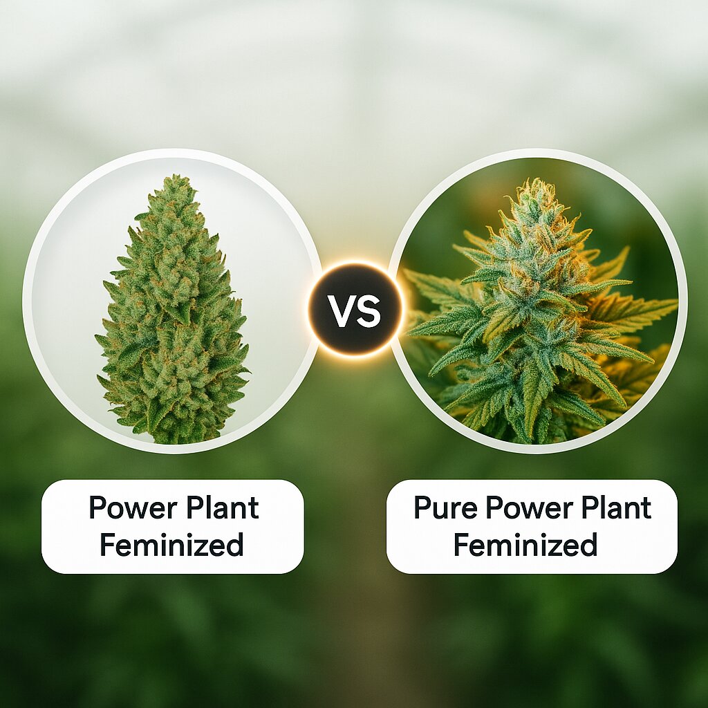 Power Plant (Dutch Passion) vs Pure Power Plant (Nirvana Seeds) cannabis seeds comparison