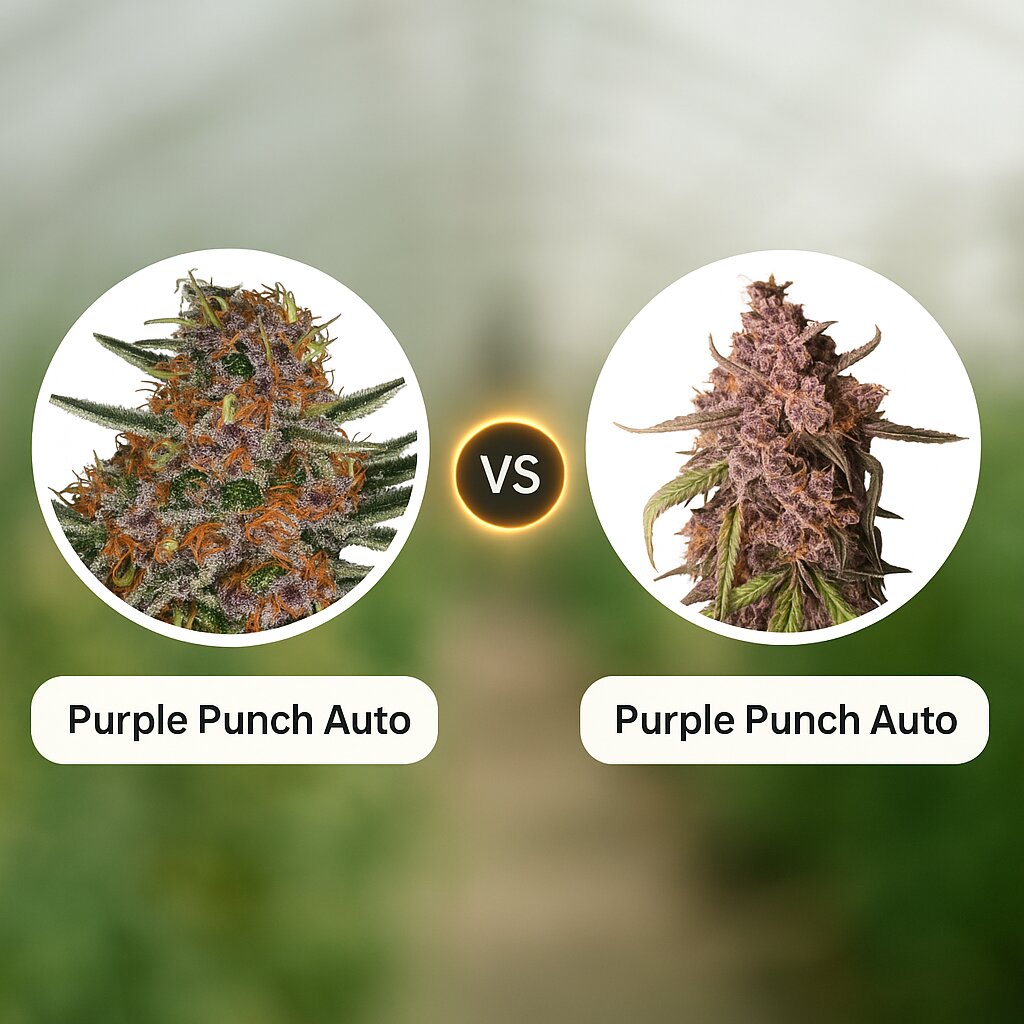 Purple Punch Auto (Barneys Farm) vs Purple Punch Auto (Seed Stockers) cannabis seeds comparison