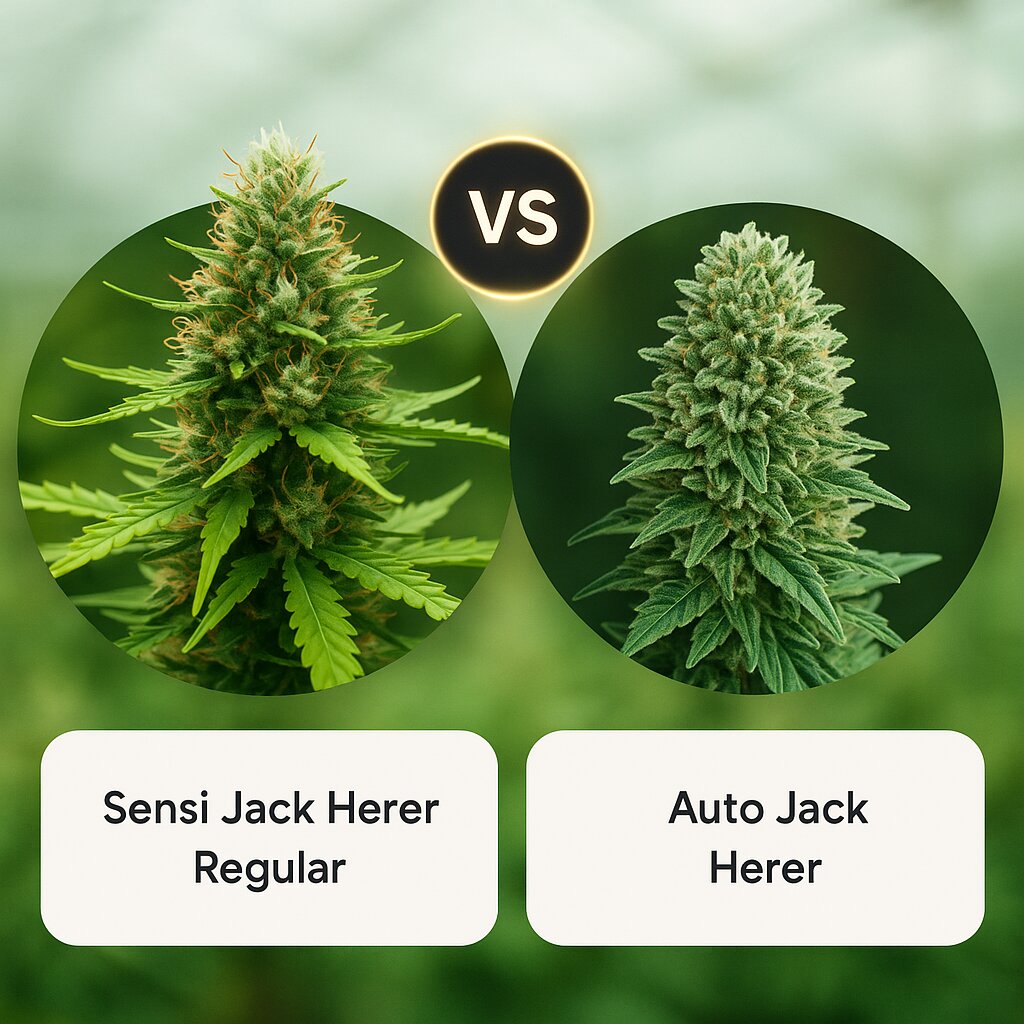 Sensi Jack Herer (Sensi Seeds) vs Auto Jack Herer (Advanced Seeds) cannabis seeds comparison