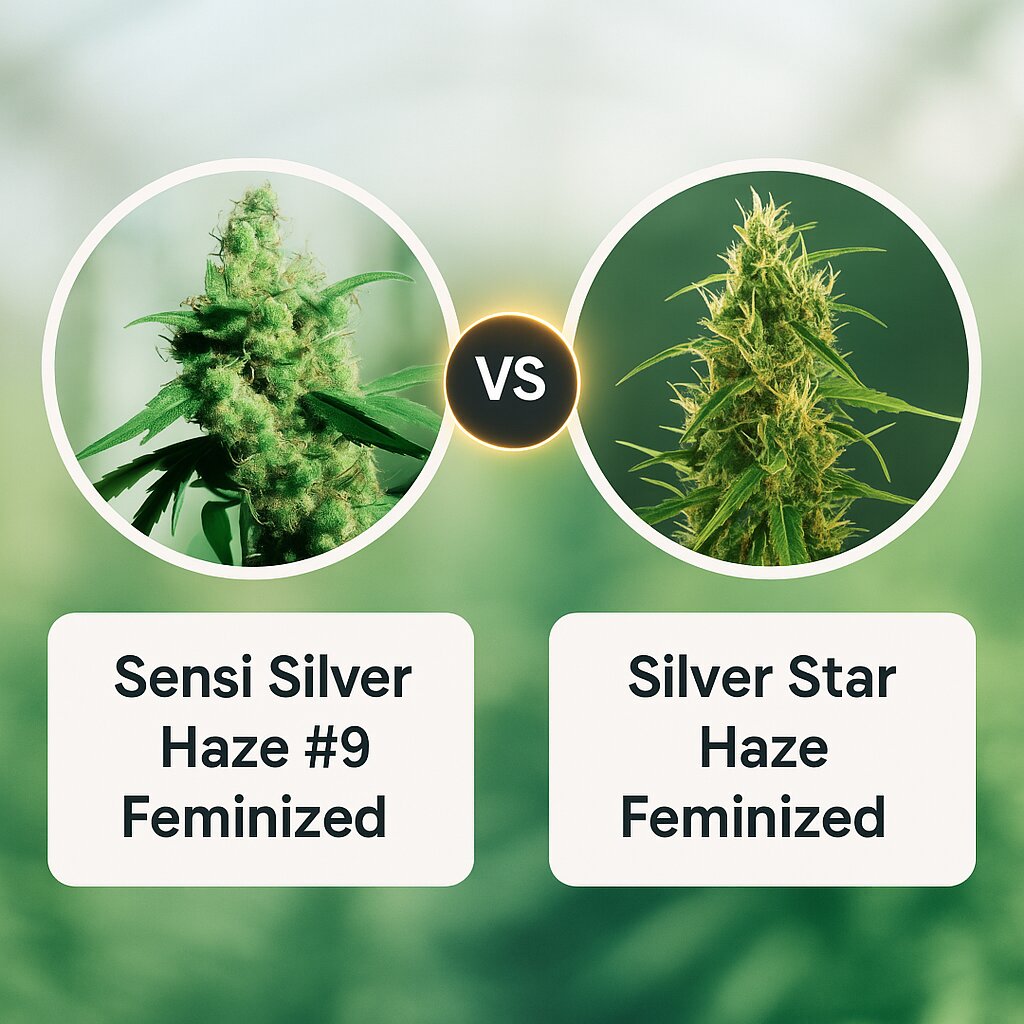 Sensi Silver Haze #9 (Sensi Seeds) vs Silver Star Haze (Bulldog Seeds) cannabis seeds comparison