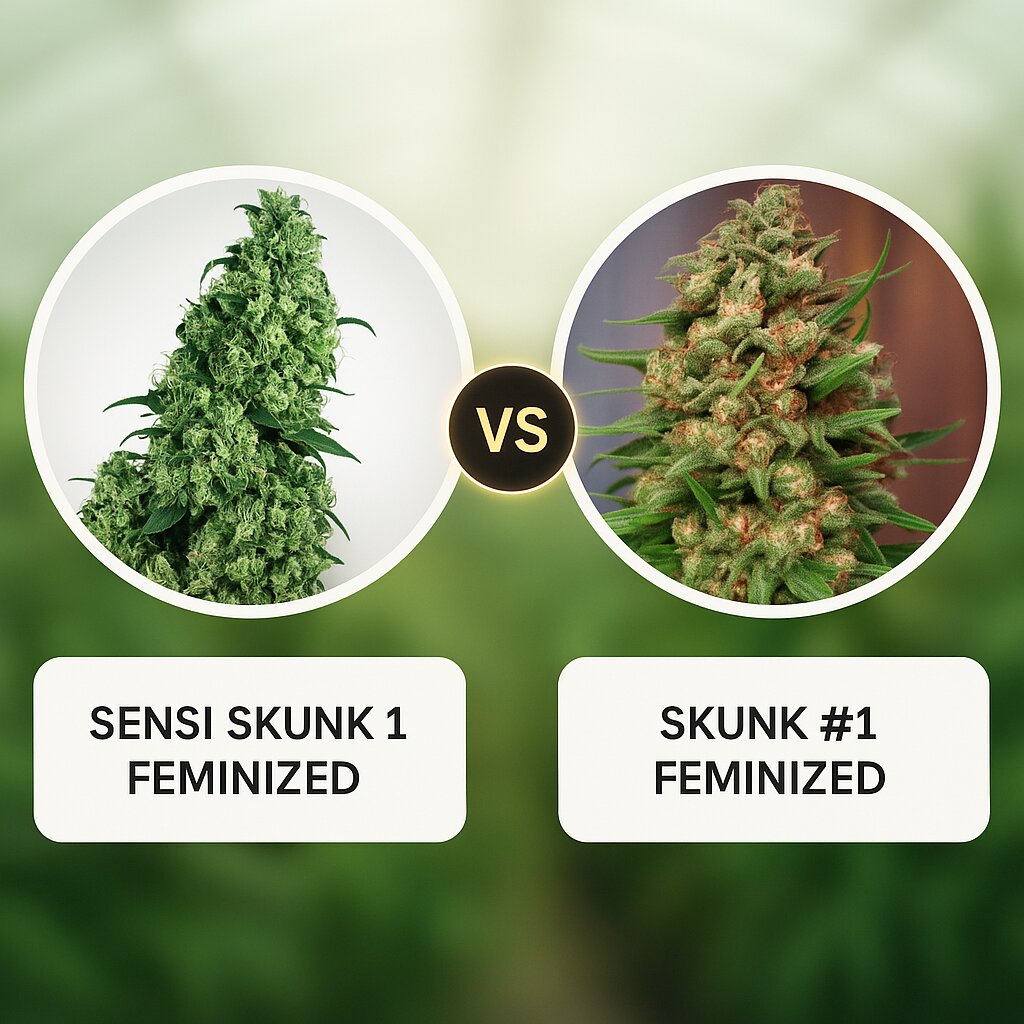 Sensi Skunk #1 (Sensi Seeds) vs Skunk #1 (Dutch Passion) cannabis seeds comparison