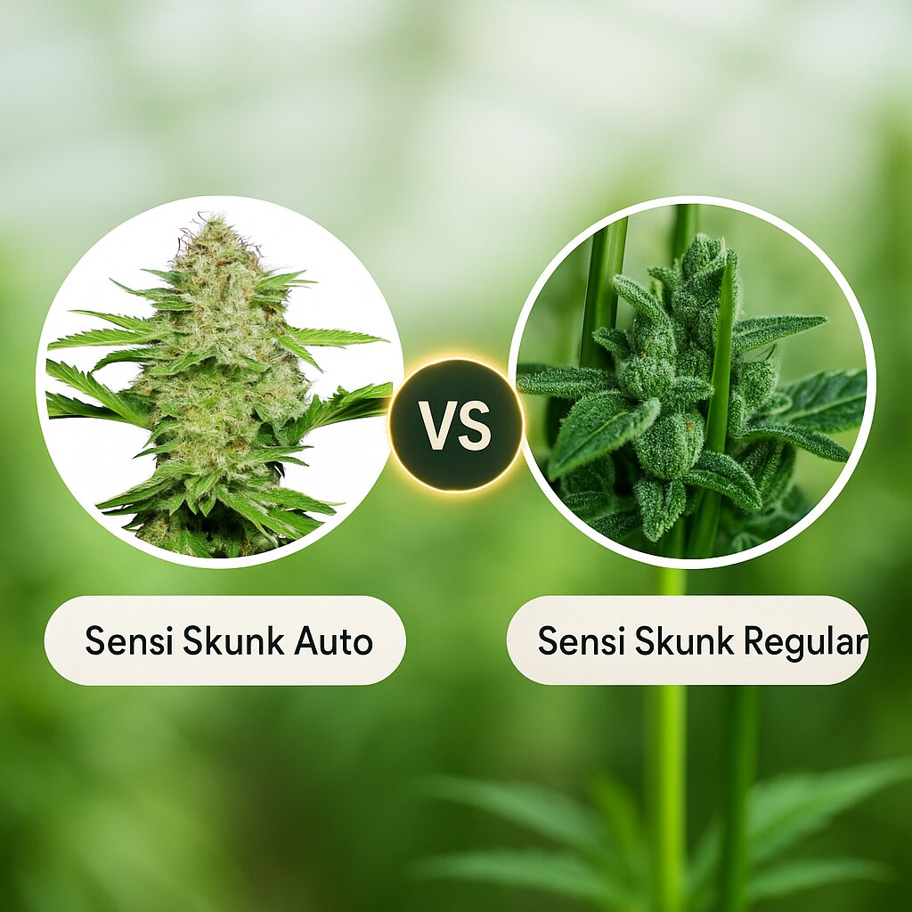 Sensi Skunk Auto (Sensi Seeds) vs Sensi Skunk (Sensi Seeds) cannabis seeds comparison