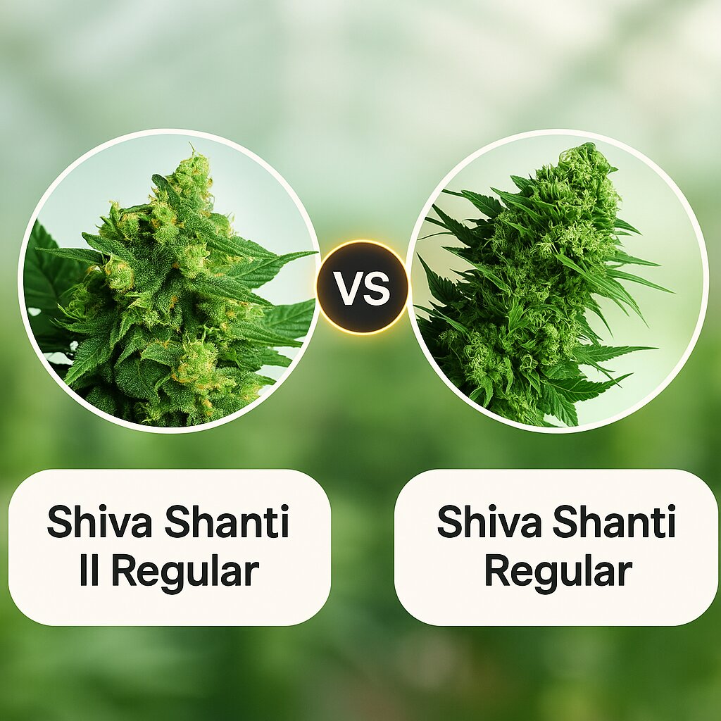 Shiva Shanti II (Sensi Seeds) vs Shiva Shanti (Sensi Seeds) cannabis seeds comparison