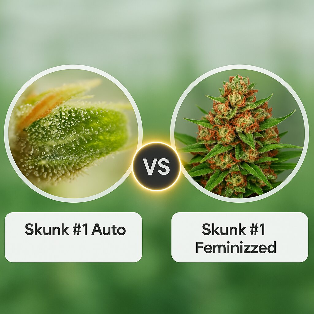 Skunk #1 Auto (Seedsman) vs Skunk #1 (Dutch Passion) cannabis seeds comparison