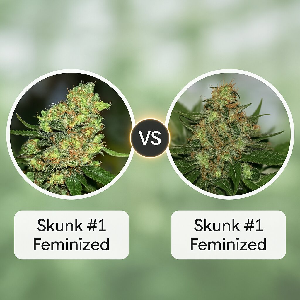 Skunk #1 (G13 Labs) vs Skunk #1 (Seedsman) cannabis seeds comparison