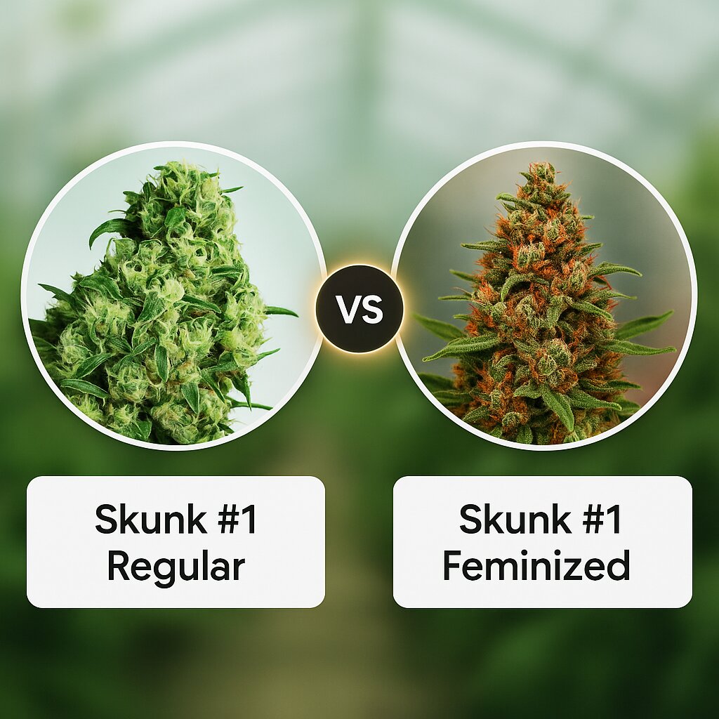 Skunk #1 (Sensi Seeds) vs Skunk #1 (Dutch Passion) cannabis seeds comparison