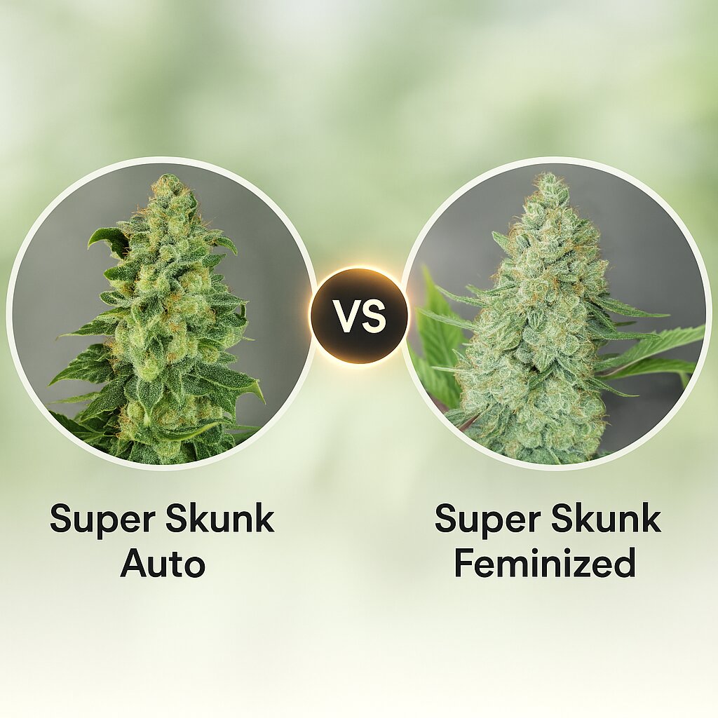 Super Skunk Auto (Dr Krippling) vs Super Skunk (G13 Labs) cannabis seeds comparison