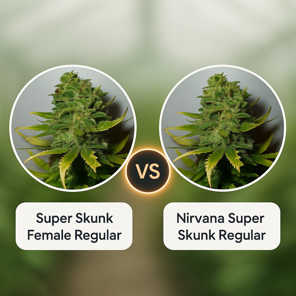 Super Skunk Female (Nirvana Seeds) vs Nirvana Super Skunk (Nirvana Seeds) cannabis seeds comparison