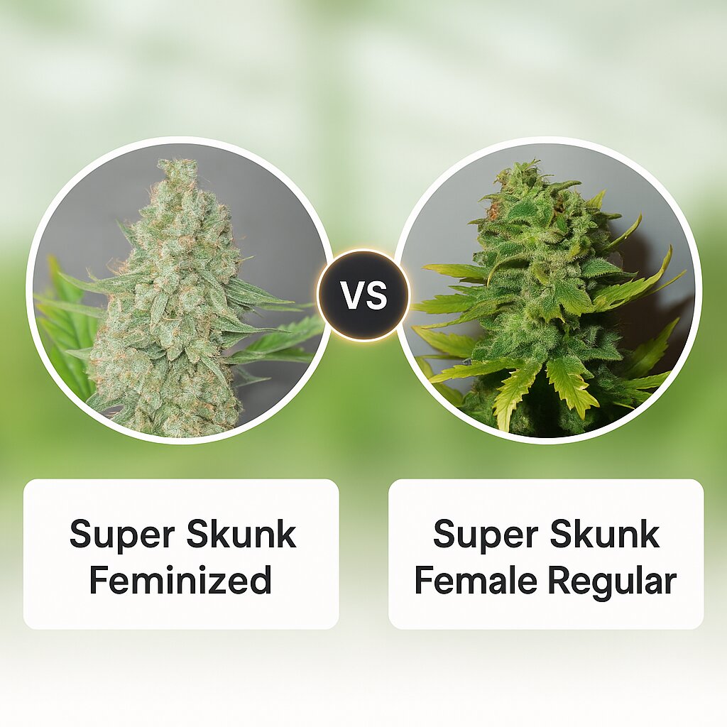 Super Skunk (G13 Labs) vs Super Skunk Female (Nirvana Seeds) cannabis seeds comparison