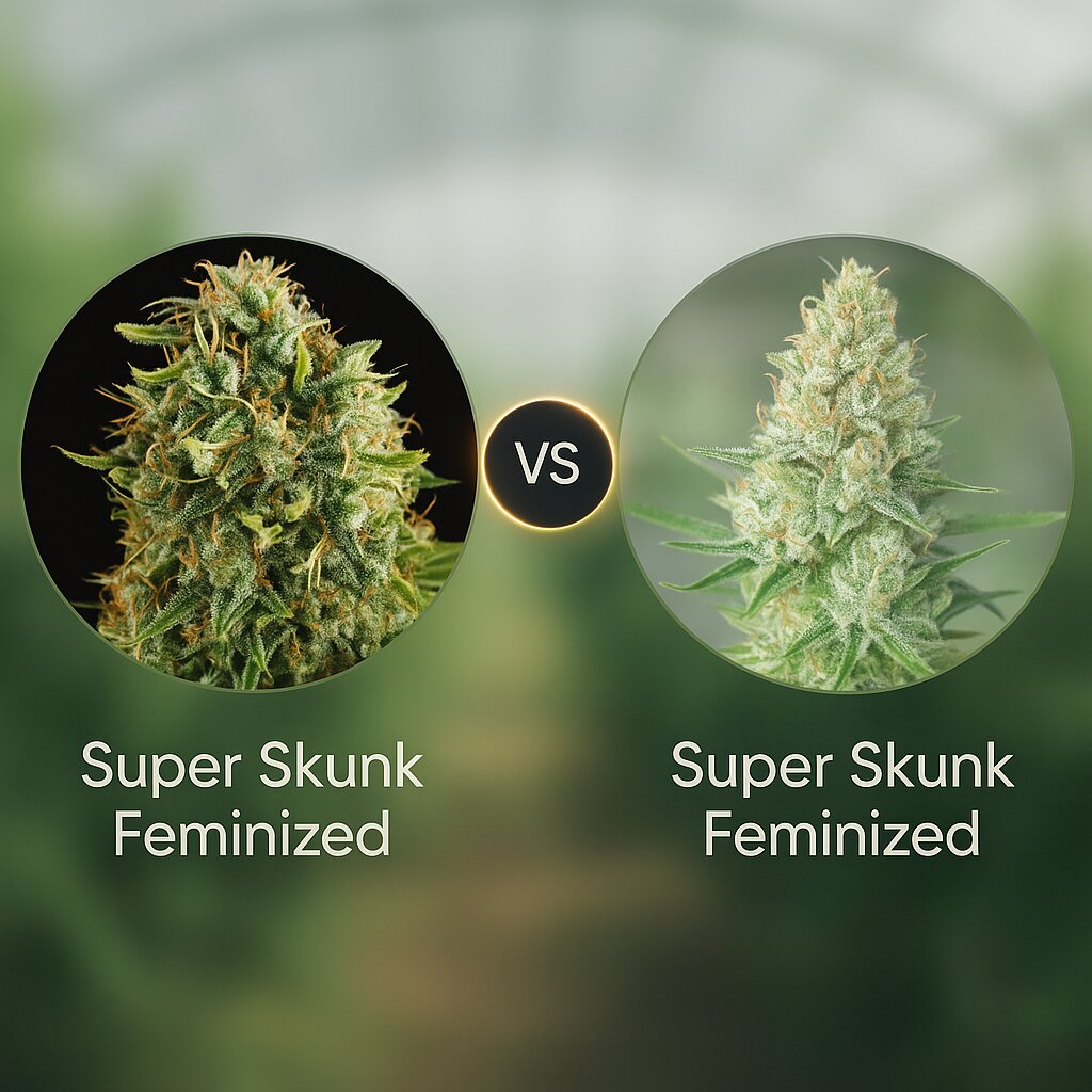 Super Skunk (Vision Seeds) vs Super Skunk (G13 Labs) cannabis seeds comparison