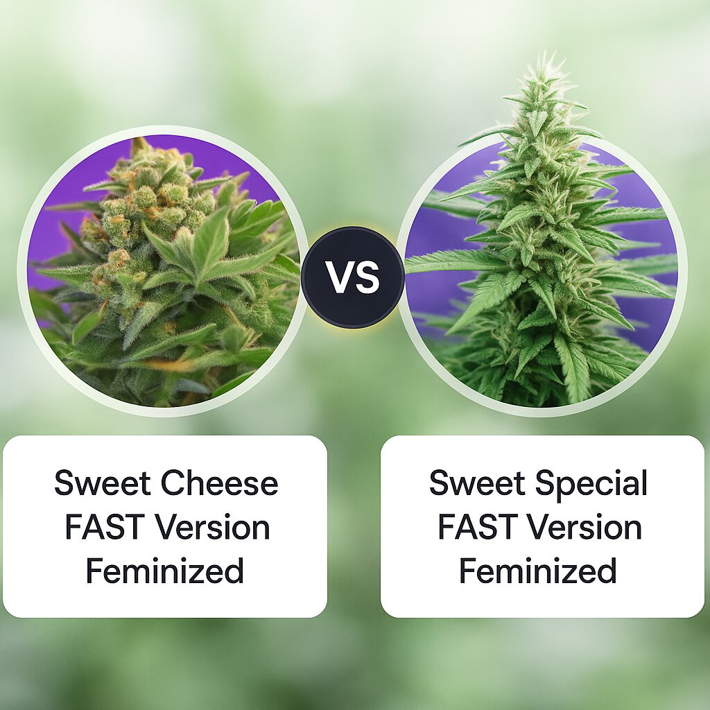 Sweet Cheese FAST Version (Sweet Seeds) vs Sweet Special FAST Version (Sweet Seeds) cannabis seeds comparison