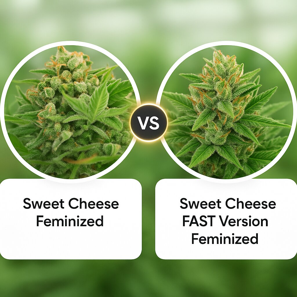 Sweet Cheese (Sweet Seeds) vs Sweet Cheese FAST Version (Sweet Seeds) cannabis seeds comparison