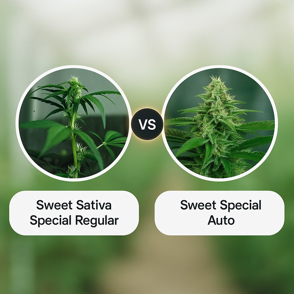 Sweet Sativa Special (Sativa SeedBank) vs Sweet Special Auto (Sweet Seeds) cannabis seeds comparison