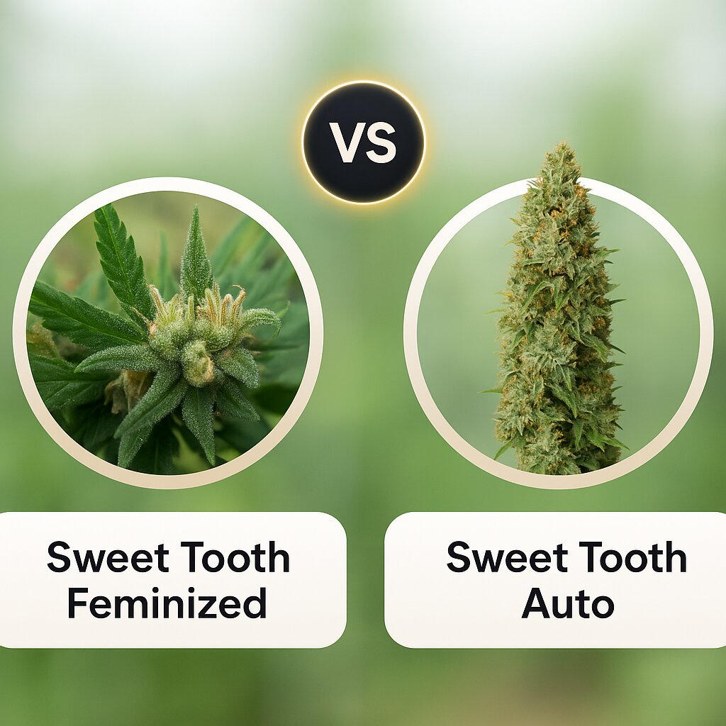 Sweet Tooth (z710 Genetics) vs Sweet Tooth Auto (Seedsman) cannabis seeds comparison
