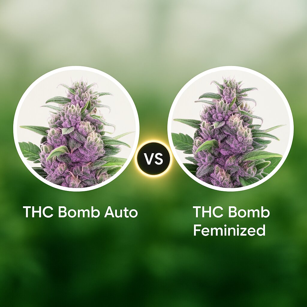 THC Bomb Auto (Bomb Seeds) vs THC Bomb (Bomb Seeds) cannabis seeds comparison