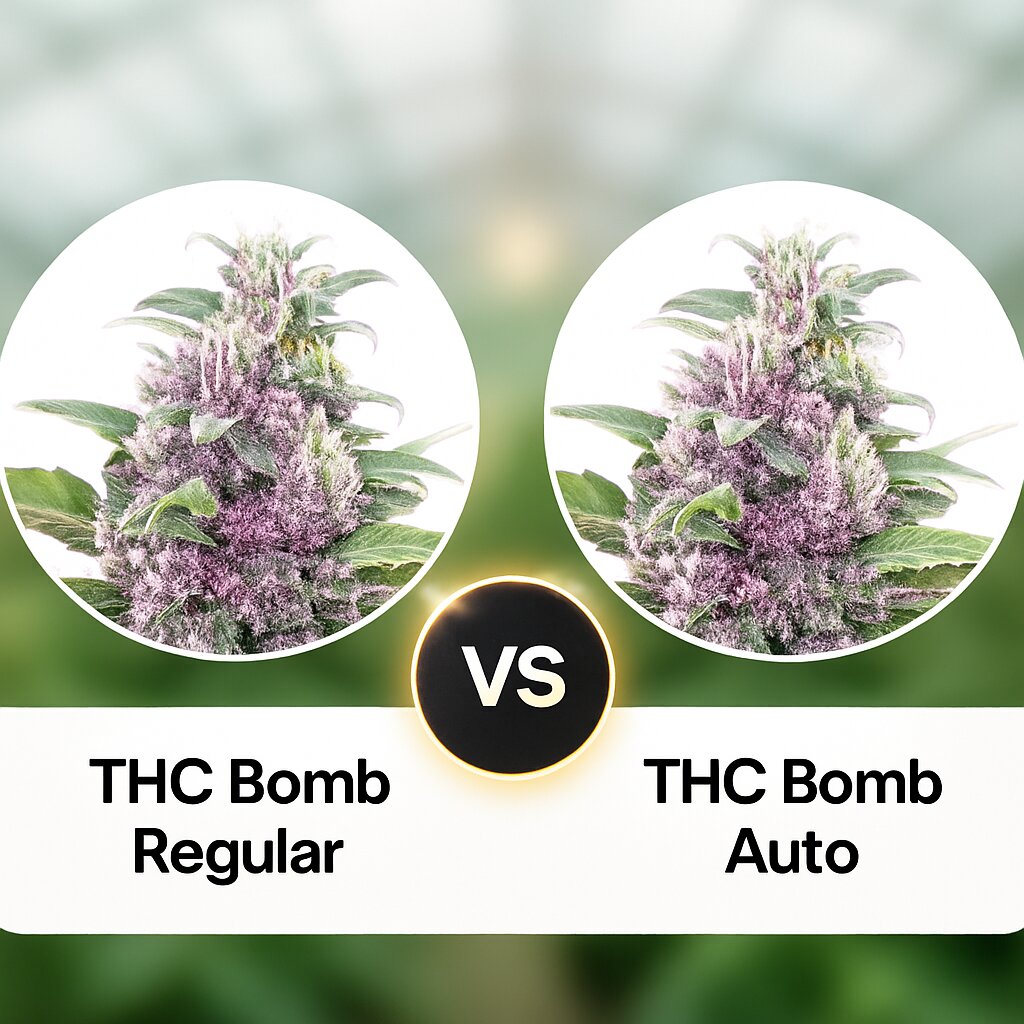 THC Bomb (Bomb Seeds) vs THC Bomb Auto (Bomb Seeds) cannabis seeds comparison