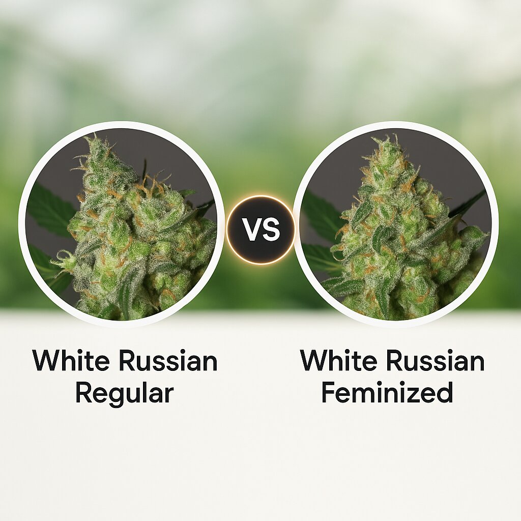 White Russian (Serious Seeds) vs White Russian (Serious Seeds) cannabis seeds comparison
