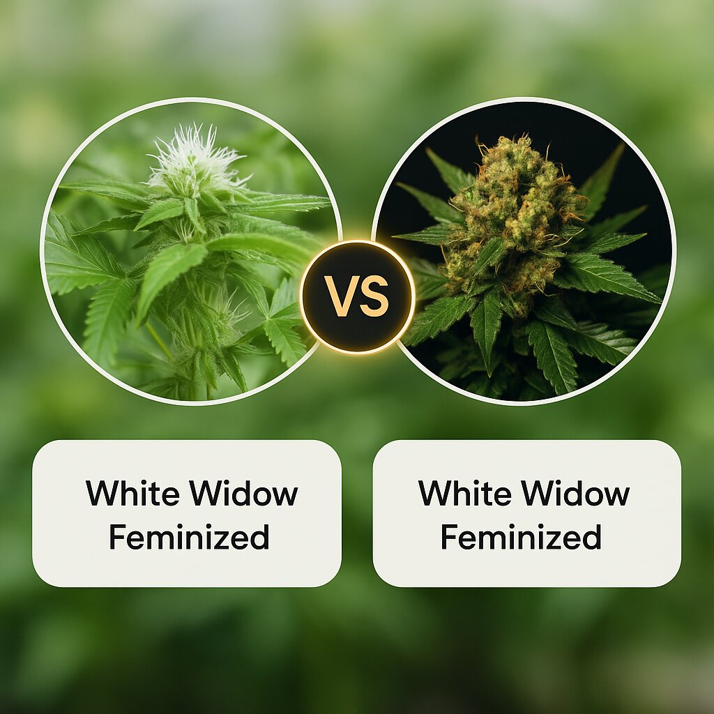 White Widow (Nirvana Seeds) vs White Widow (Bulldog Seeds) cannabis seeds comparison