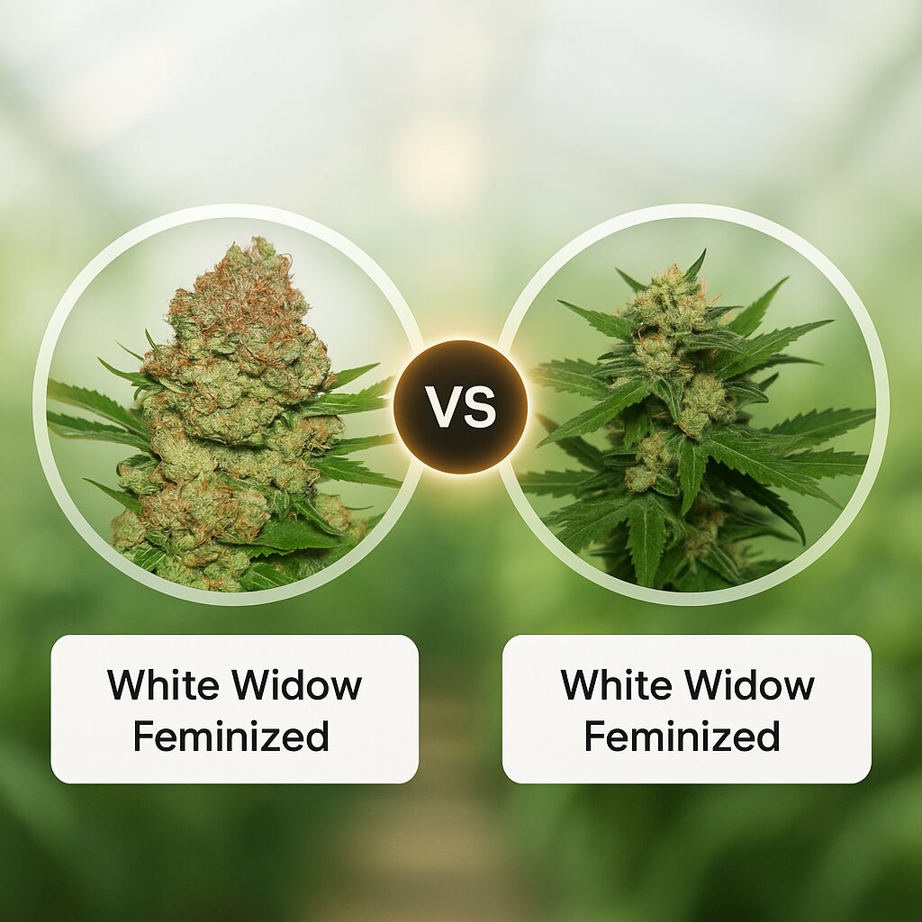 White Widow (Seed Stockers) vs White Widow (Bulldog Seeds) cannabis seeds comparison